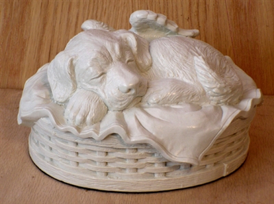 marble dog urn