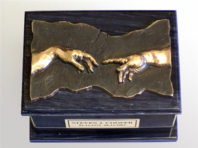 black bronze marble urn