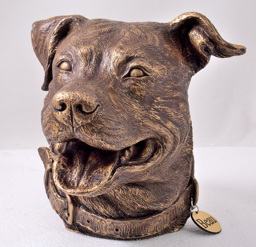 pitbull dog urn