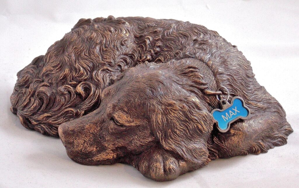 golden retriever dog urn