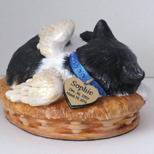 Custom Painted Angelic Cat Urn