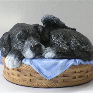 Custom Painted Angelic Dog Urn