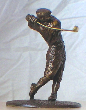 Golfer Taupe Marble Keepsake Urn - Image 2