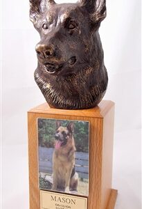 German Shepherd Dog Oak Tower Urn