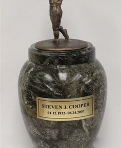 Golfer Taupe Marble Keepsake Urn