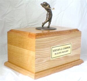 Golfer Oak Urn