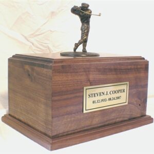 Golfer Walnut Urn