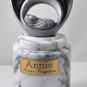 Silver Guardian Angel Infant Urn
