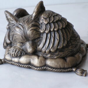 Custom sculpted Yorkie dog urn